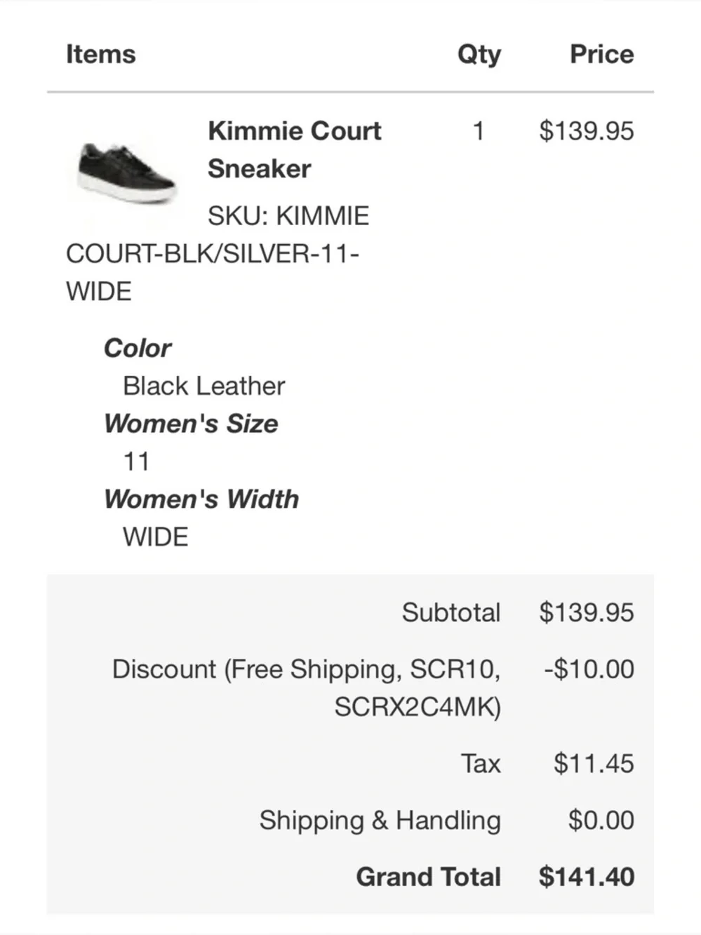 Women’s Vionic Kimmie Court Sneaker Black & Silver Leather 11W - Picture 9 of 16